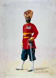 Soldat des 35e Sikhs, Subadar, illustration pour 